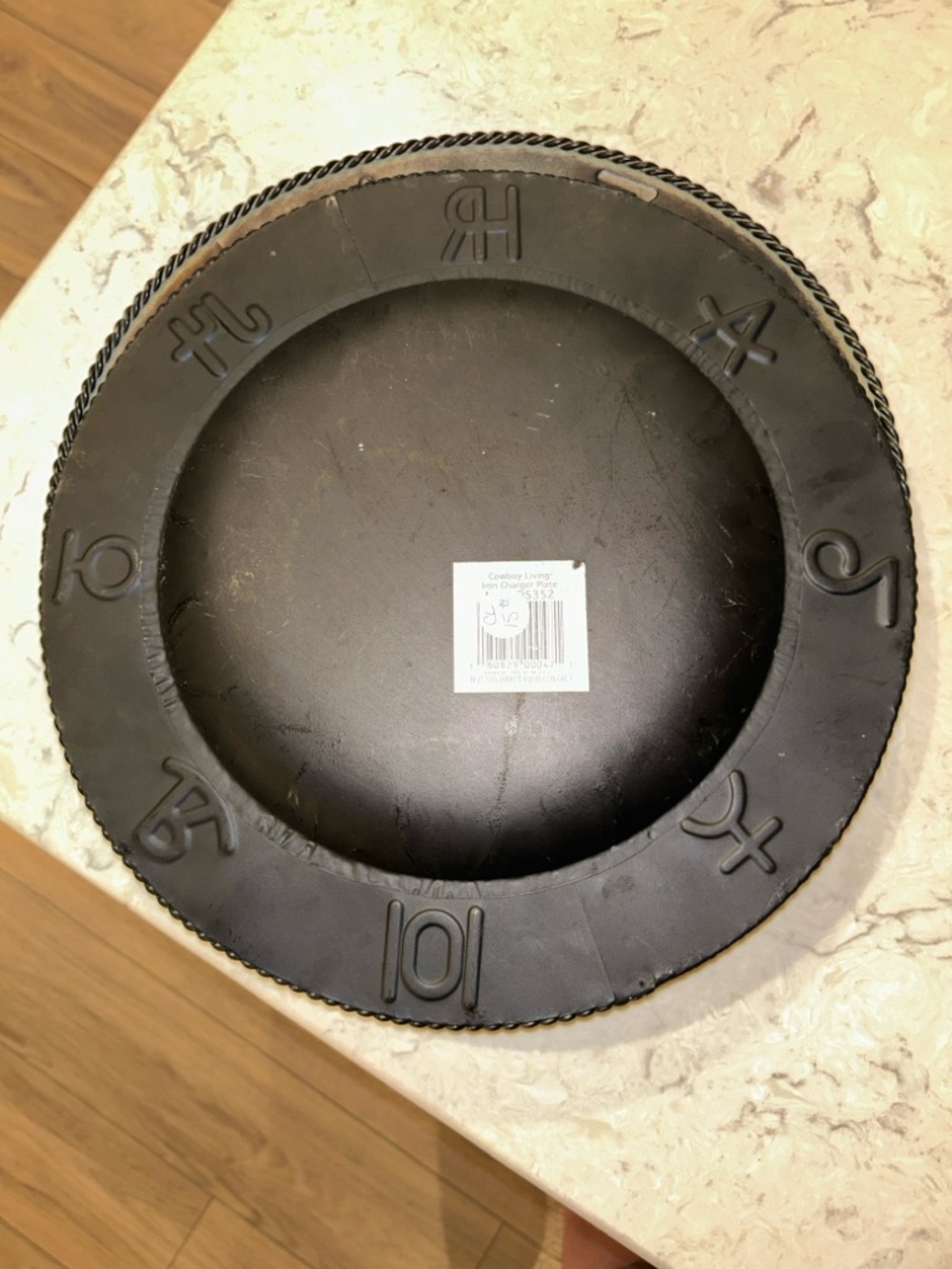 Cowboy Living Iron Charger Plates 12” set of 6 - Picture 4 of 5